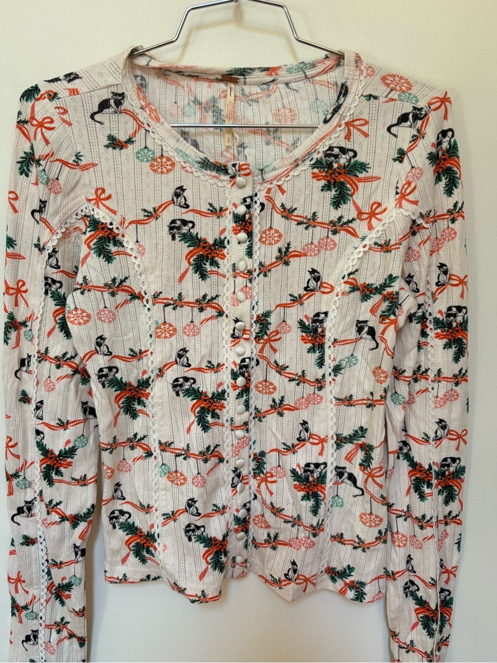 NWOT Free People Pearl And Lace Cardi Size Small - Picture 9 of 16